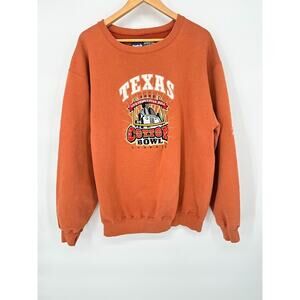 Vintage Texas Cotton Southwestern Bowl 2000 Sweatshirt Mens XL Reebok Y2K Orange